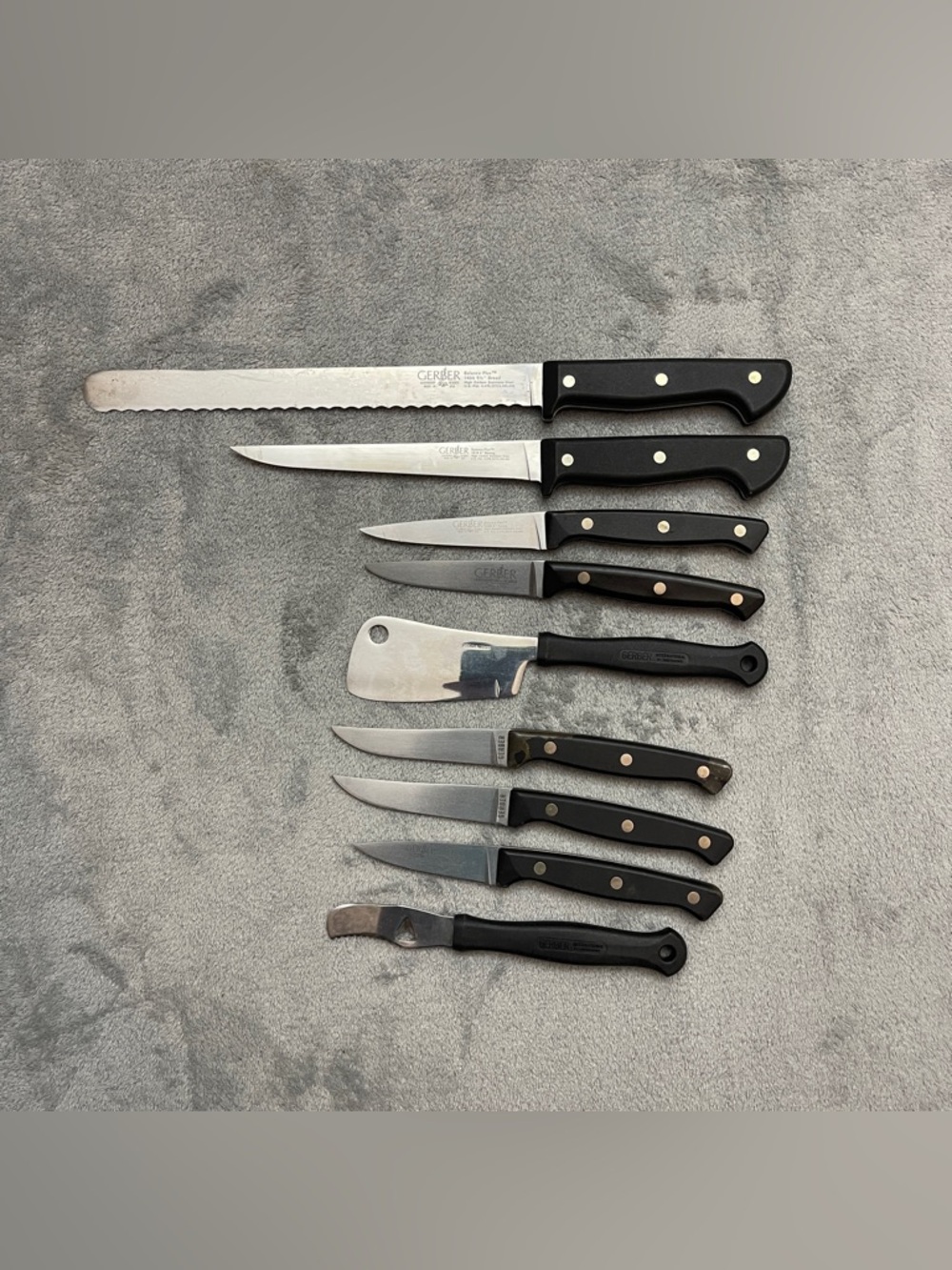 Vtg Gerber Legendary Blades Balance Plus Knifes Lot Of 9